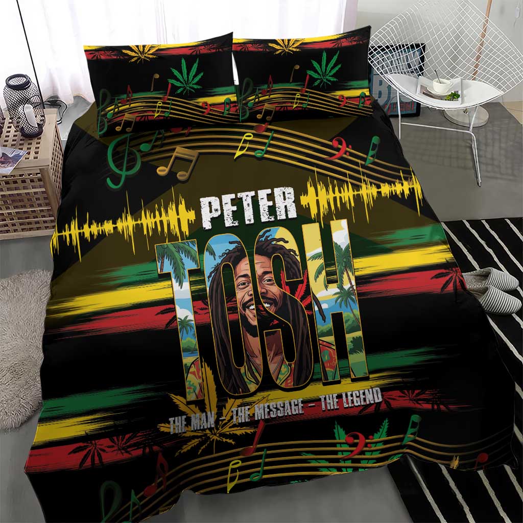Jamaica Reggae Legend Tosh Bedding Set Cannabis Pattern LT14