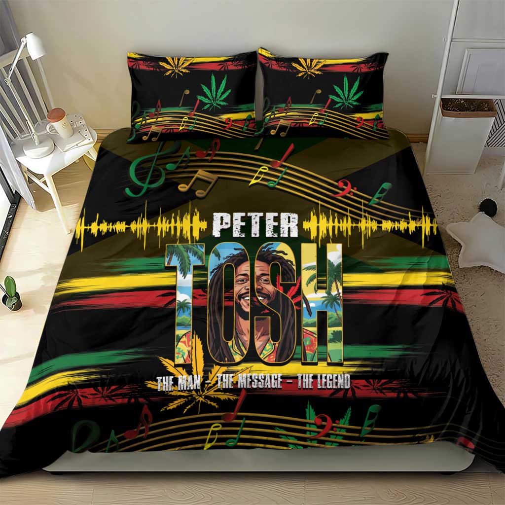 Jamaica Reggae Legend Tosh Bedding Set Cannabis Pattern LT14