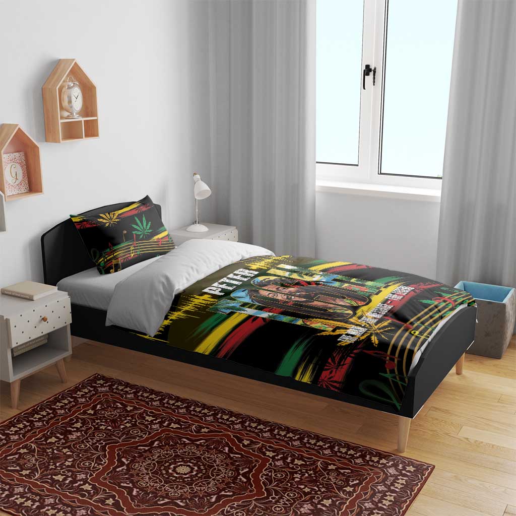 Jamaica Reggae Legend Tosh Bedding Set Cannabis Pattern LT14