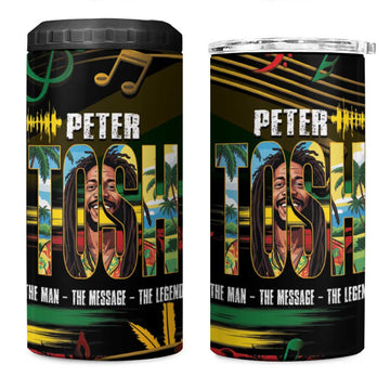Jamaica Reggae Legend Tosh 4 in 1 Can Cooler Tumbler Cannabis Pattern LT14