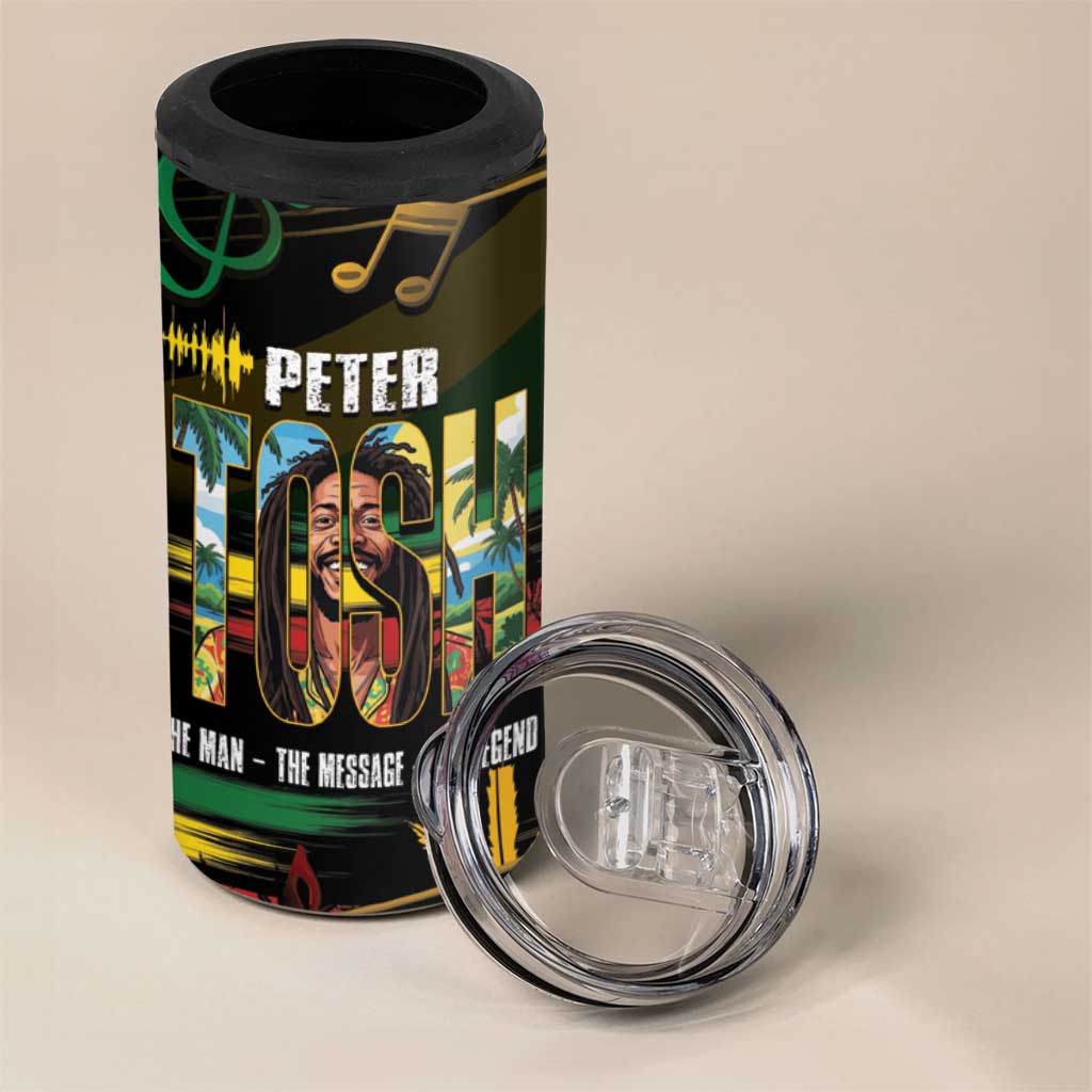 Jamaica Reggae Legend Tosh 4 in 1 Can Cooler Tumbler Cannabis Pattern LT14