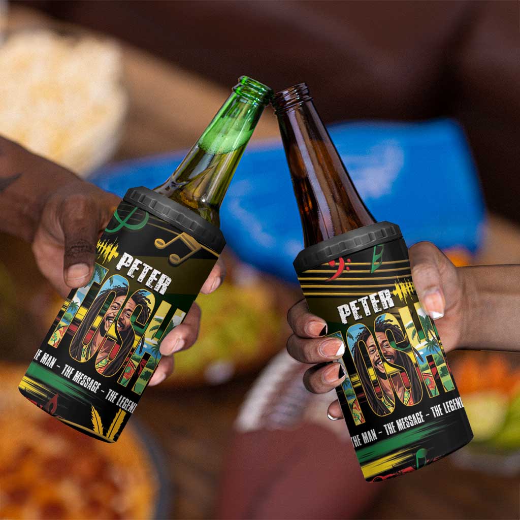 Jamaica Reggae Legend Tosh 4 in 1 Can Cooler Tumbler Cannabis Pattern LT14