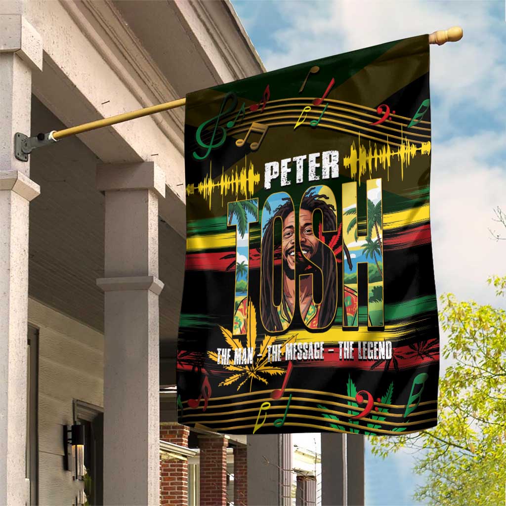 Jamaica Reggae Legend Tosh Garden Flag Cannabis Pattern LT14