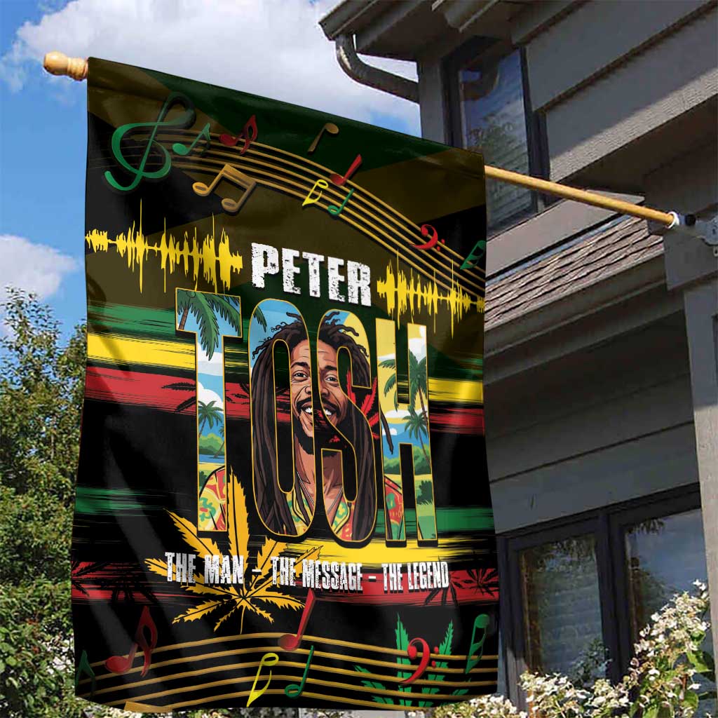 Jamaica Reggae Legend Tosh Garden Flag Cannabis Pattern LT14