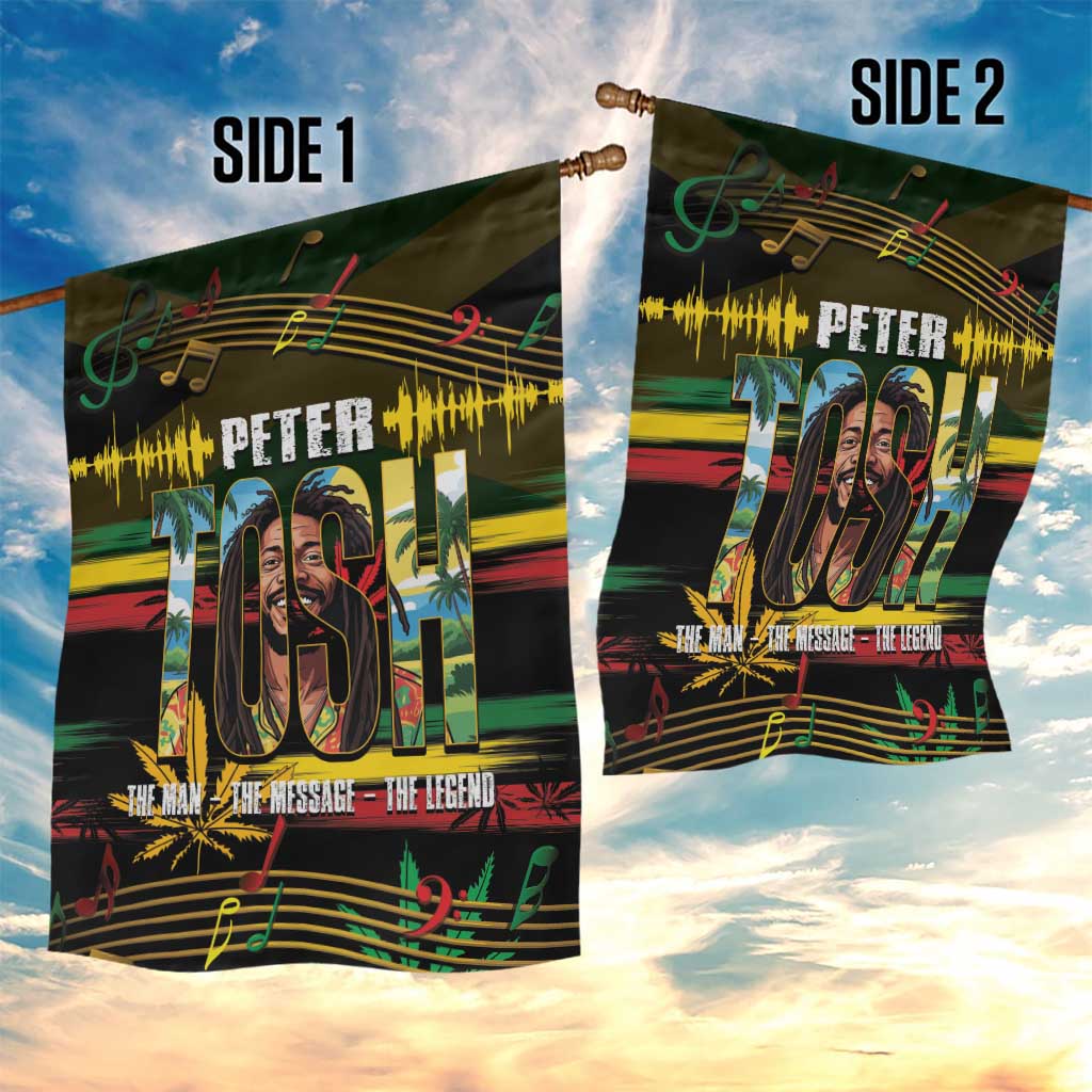 Jamaica Reggae Legend Tosh Garden Flag Cannabis Pattern LT14