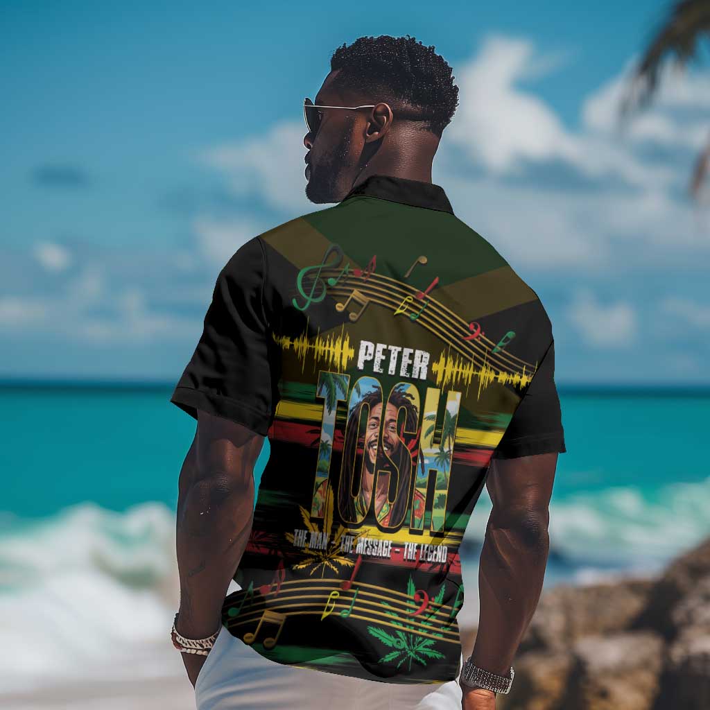 Jamaica Reggae Legend Tosh Hawaiian Shirt Cannabis Pattern LT14
