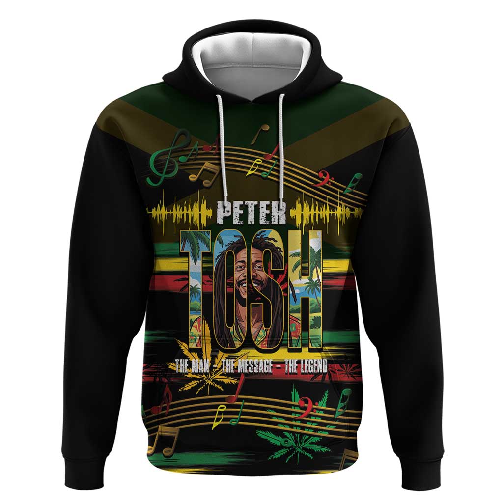 Jamaica Reggae Legend Tosh Hoodie Cannabis Pattern LT14