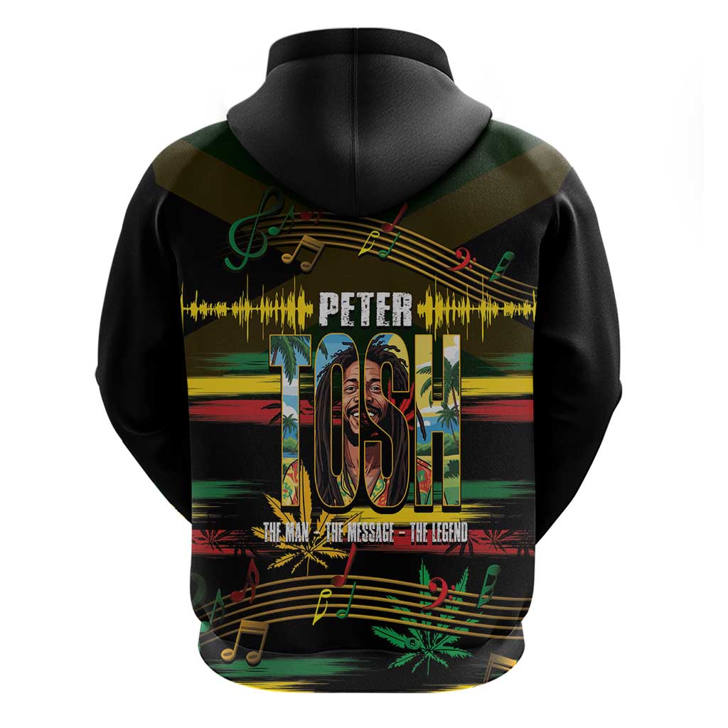 Jamaica Reggae Legend Tosh Hoodie Cannabis Pattern LT14