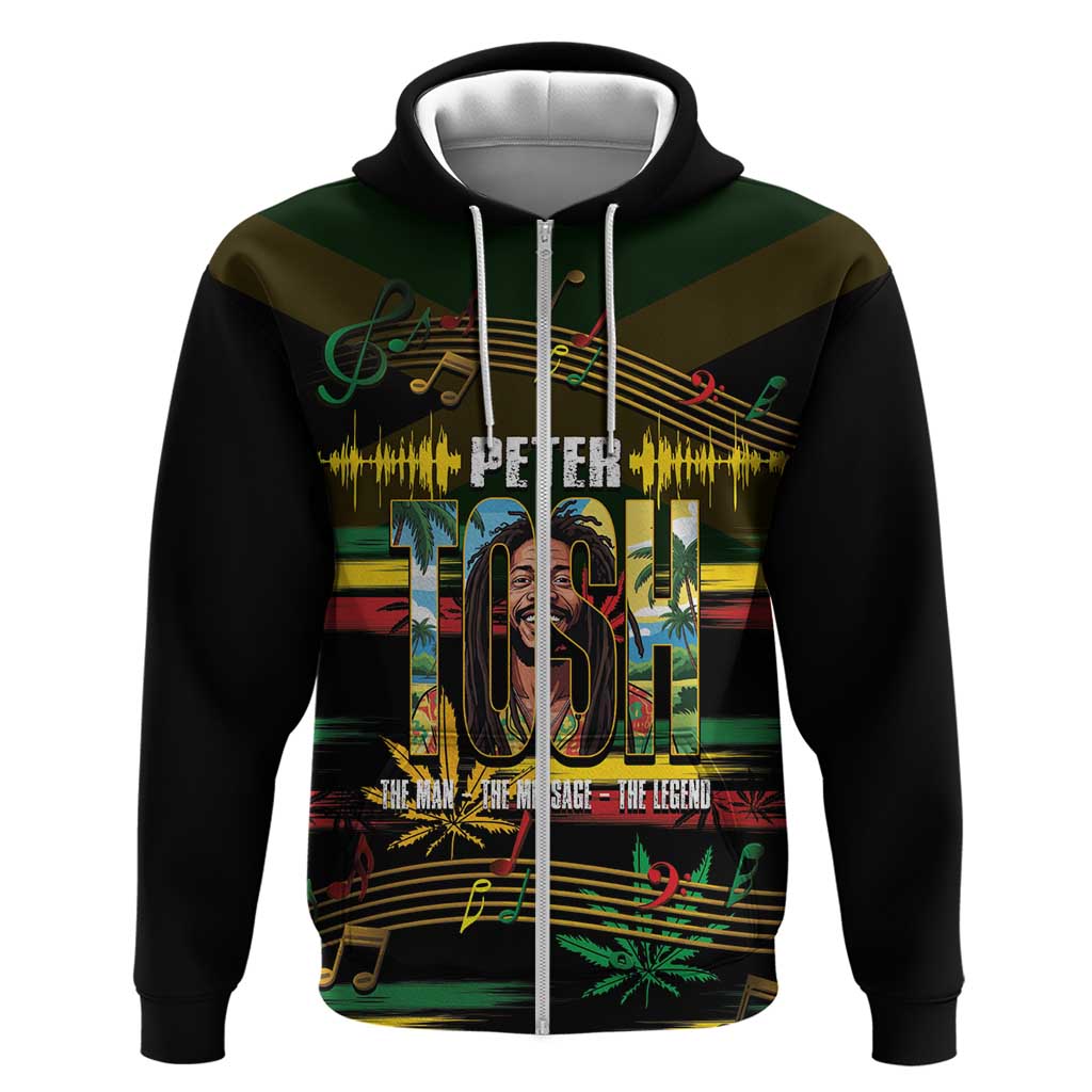 Jamaica Reggae Legend Tosh Hoodie Cannabis Pattern LT14