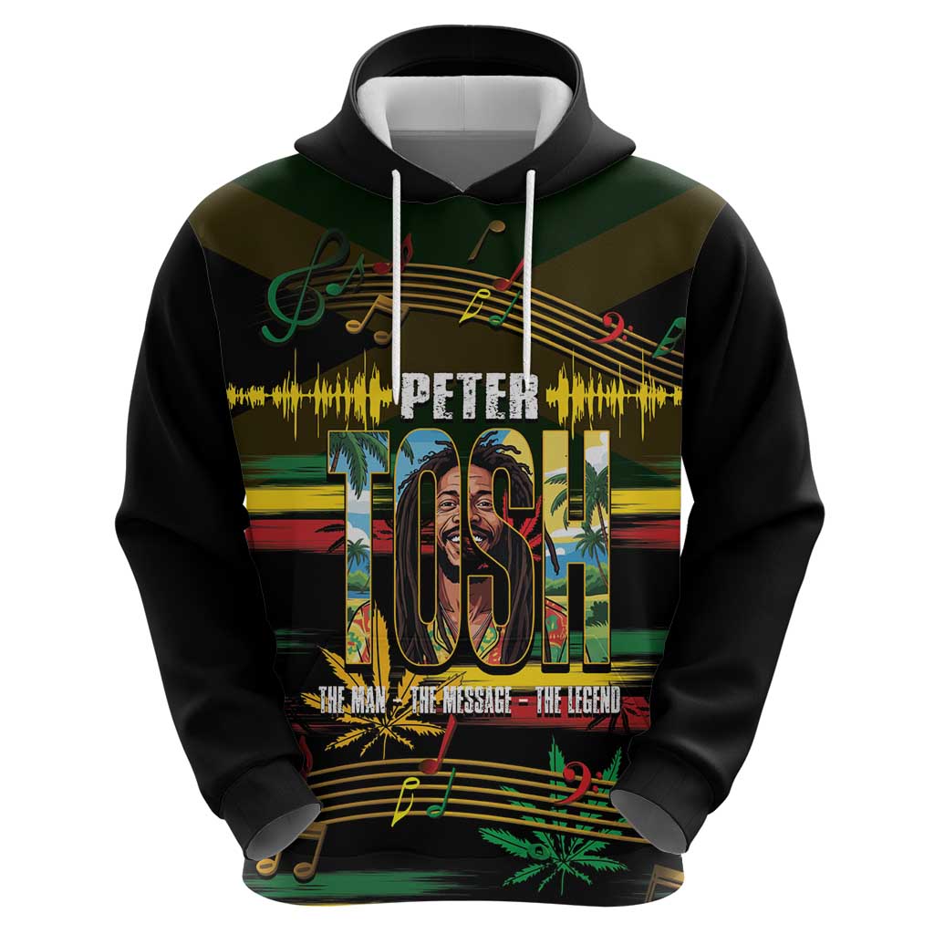Jamaica Reggae Legend Tosh Hoodie Cannabis Pattern LT14