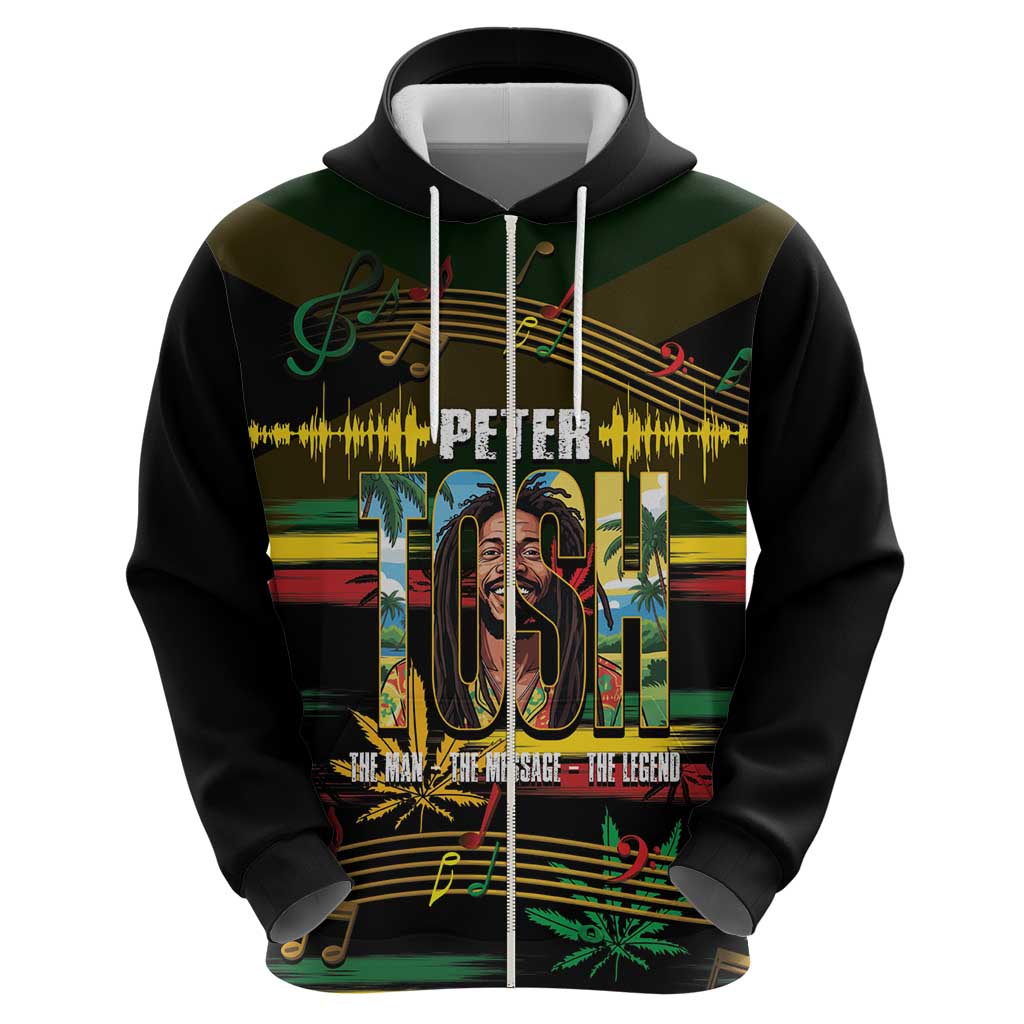 Jamaica Reggae Legend Tosh Hoodie Cannabis Pattern LT14