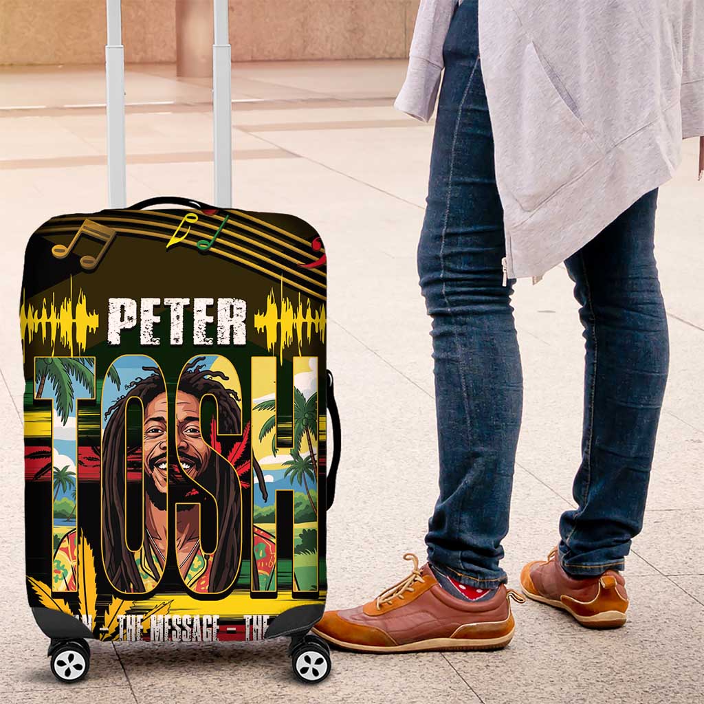 Jamaica Reggae Legend Tosh Luggage Cover Cannabis Pattern LT14