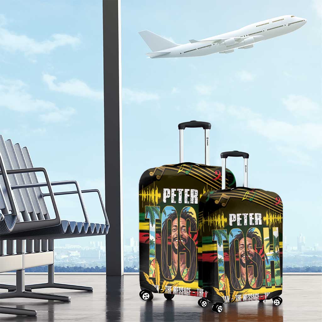 Jamaica Reggae Legend Tosh Luggage Cover Cannabis Pattern LT14