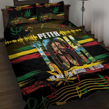 Jamaica Reggae Legend Tosh Quilt Bed Set Cannabis Pattern LT14