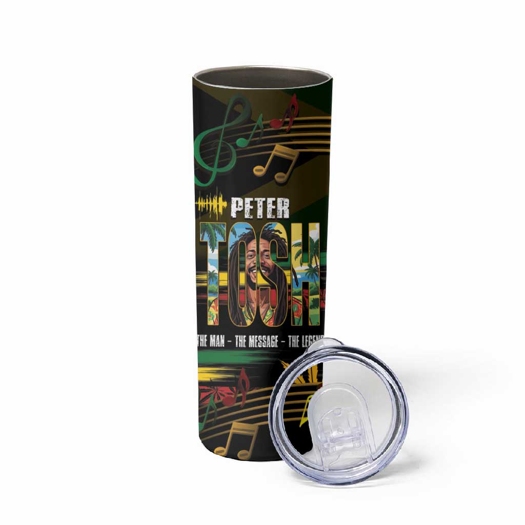 Jamaica Reggae Legend Tosh Skinny Tumbler Cannabis Pattern LT14