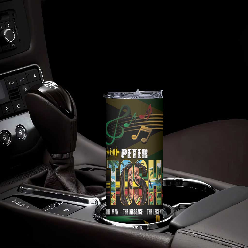 Jamaica Reggae Legend Tosh Skinny Tumbler Cannabis Pattern LT14