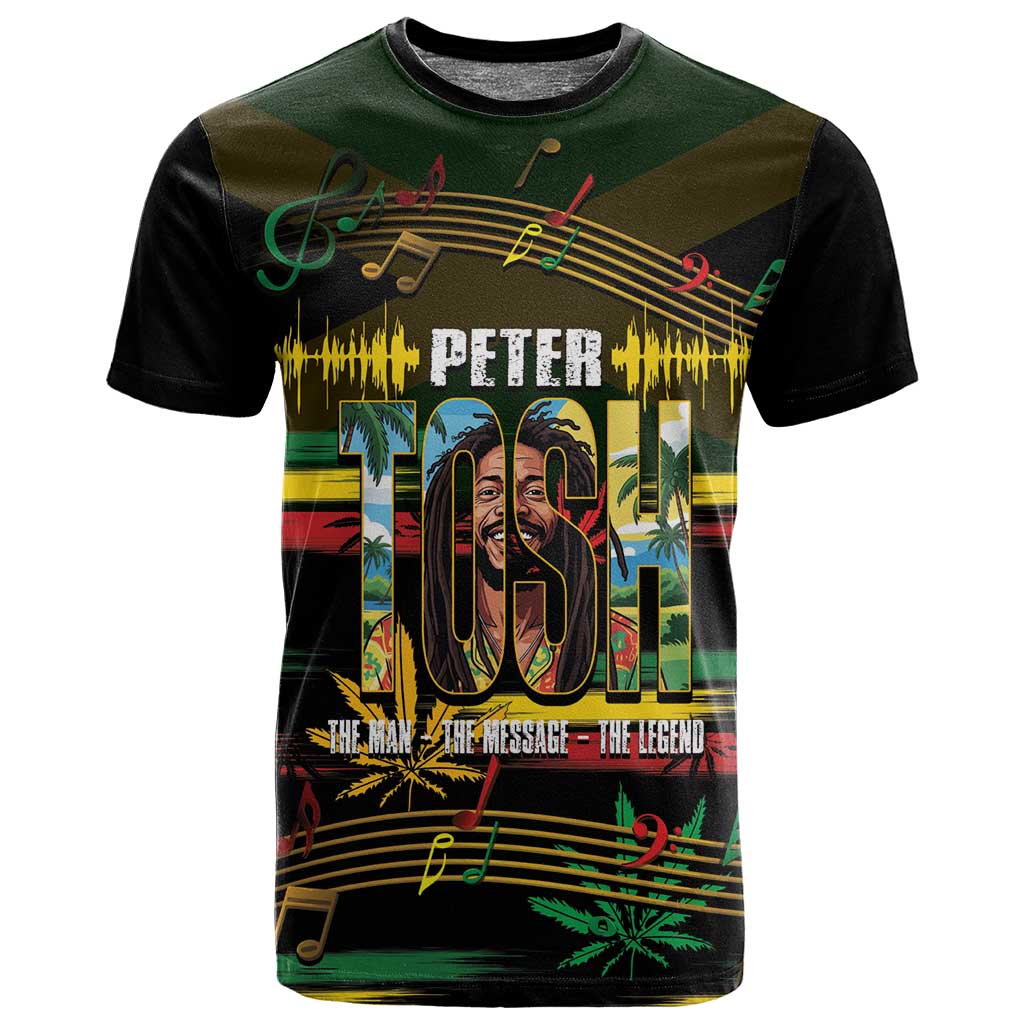 Jamaica Reggae Legend Tosh T shirt Cannabis Pattern LT14