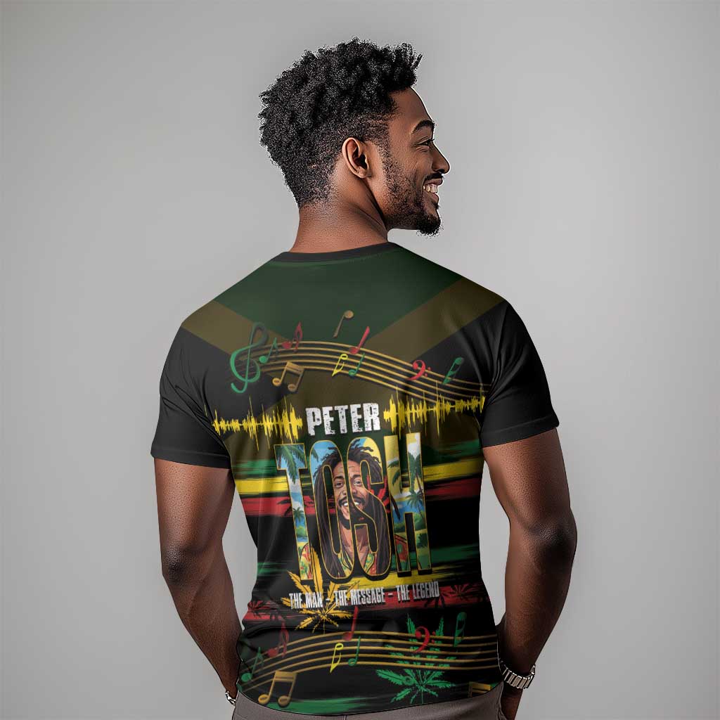 Jamaica Reggae Legend Tosh T shirt Cannabis Pattern LT14