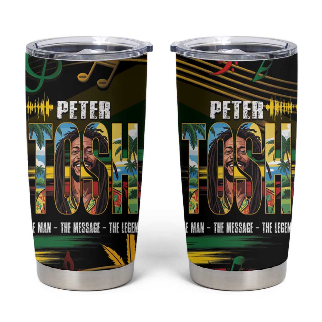 Jamaica Reggae Legend Tosh Tumbler Cup Cannabis Pattern LT14