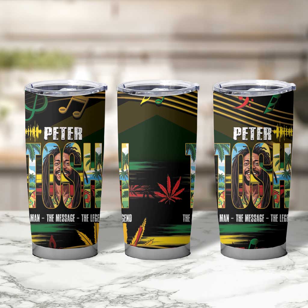 Jamaica Reggae Legend Tosh Tumbler Cup Cannabis Pattern LT14