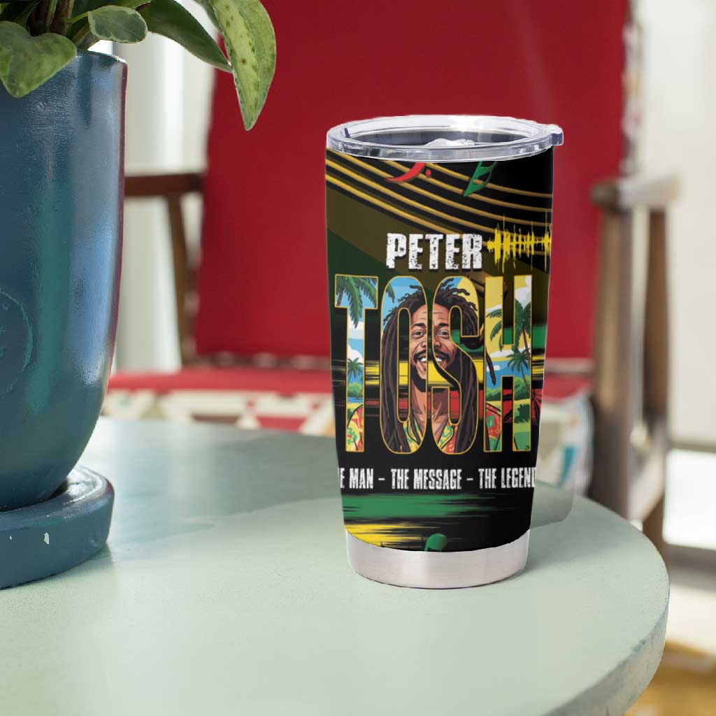 Jamaica Reggae Legend Tosh Tumbler Cup Cannabis Pattern LT14