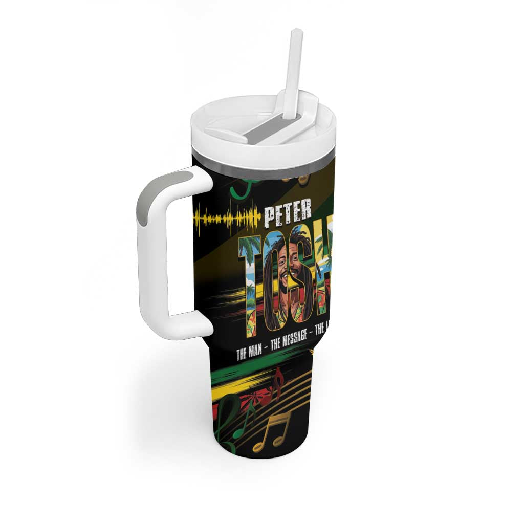 Jamaica Reggae Legend Tosh Tumbler With Handle Cannabis Pattern LT14