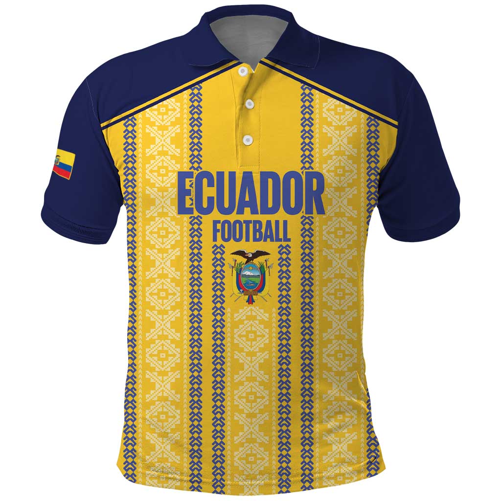 Custom Ecuador Football Polo Shirt 2025 Come On La Tricolor LT14
