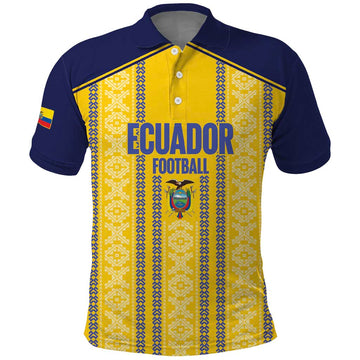 Custom Ecuador Football Polo Shirt 2025 Come On La Tricolor LT14