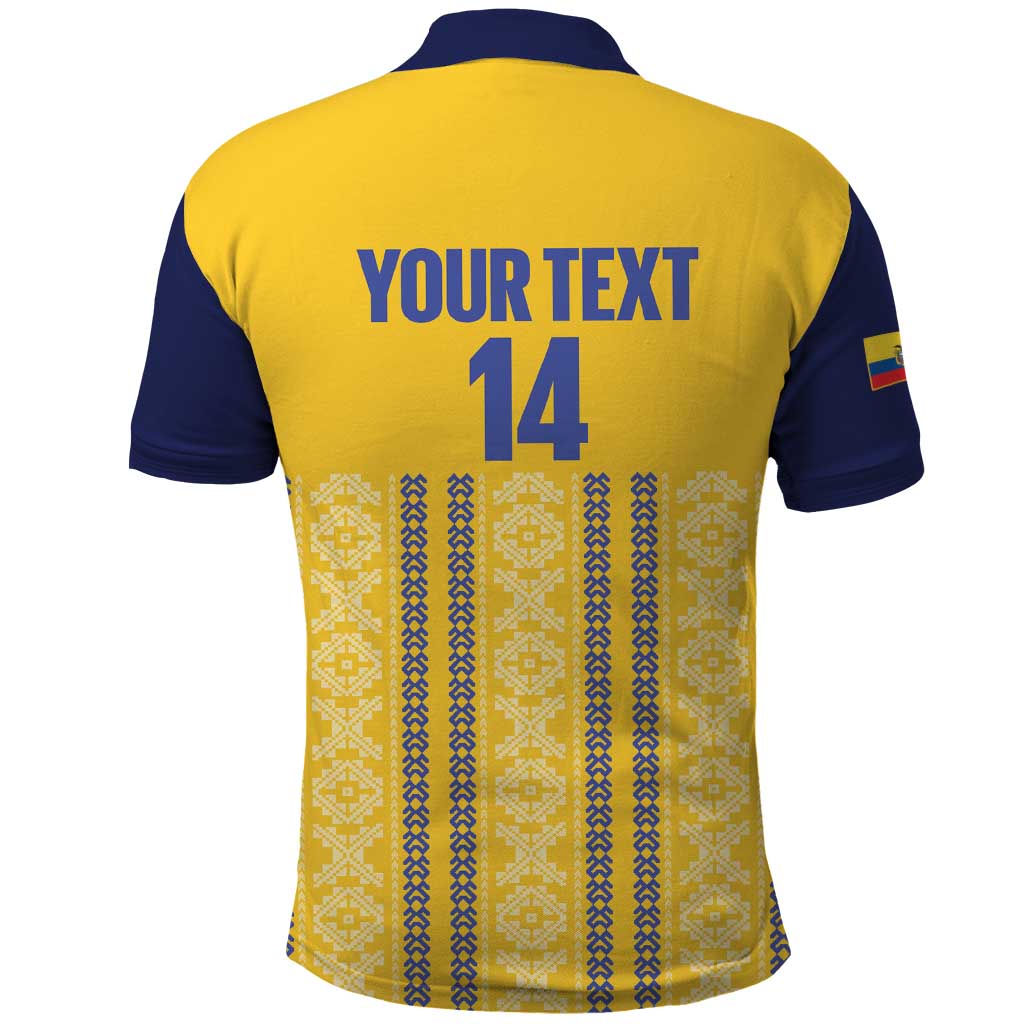 Custom Ecuador Football Polo Shirt 2025 Come On La Tricolor LT14