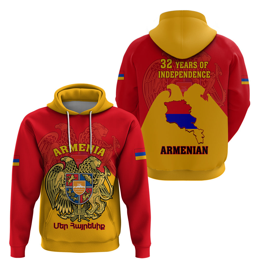 Armenia Independence Day Hoodie Armenian Coat Of Arms 32st Anniversary LT14