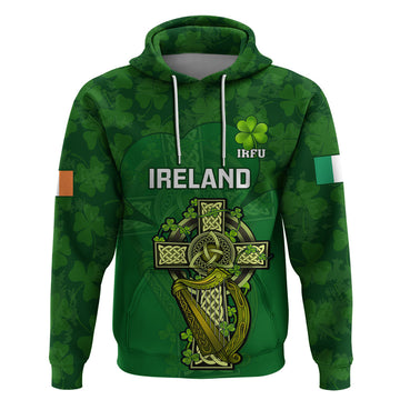 Custom Ireland Rugby Hoodie 2023 Word Cup Celtic Cross Go Champions Irish LT14