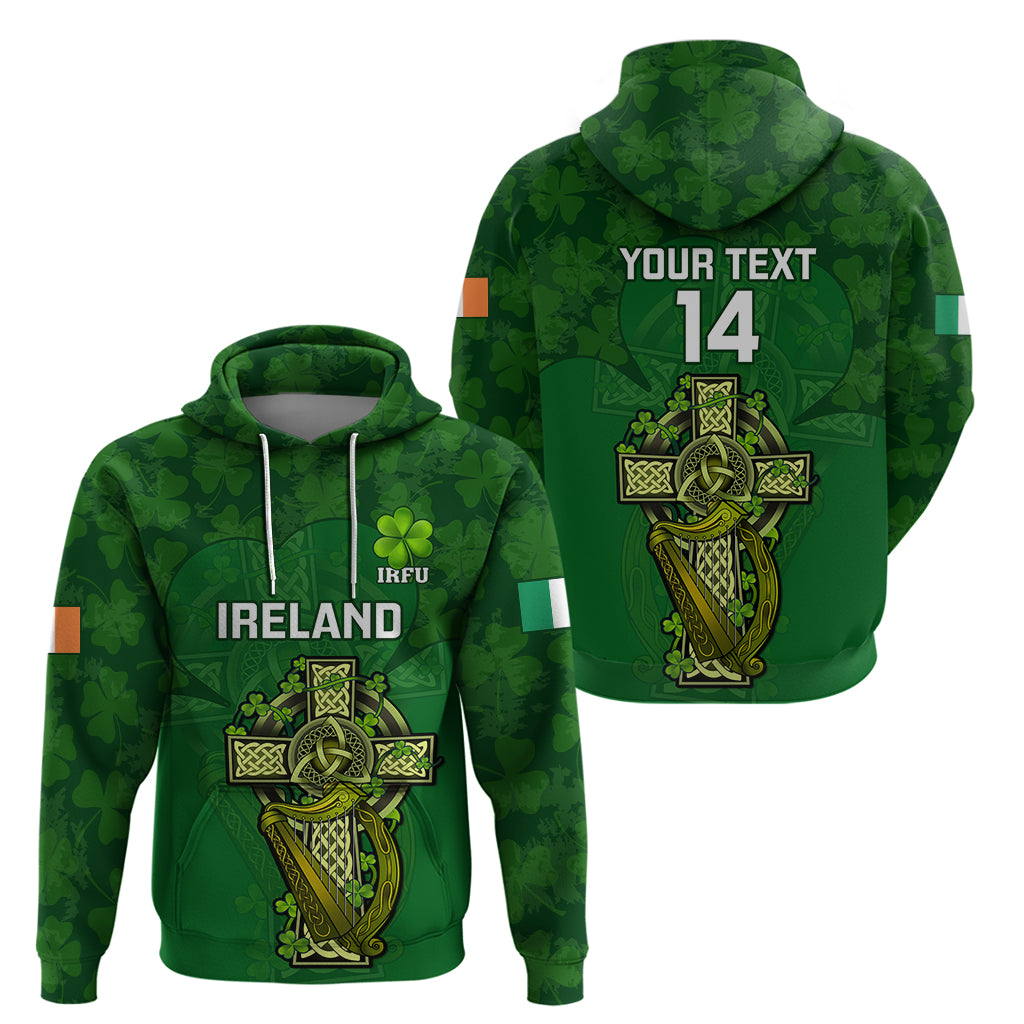 Custom Ireland Rugby Hoodie 2023 Word Cup Celtic Cross Go Champions Irish LT14