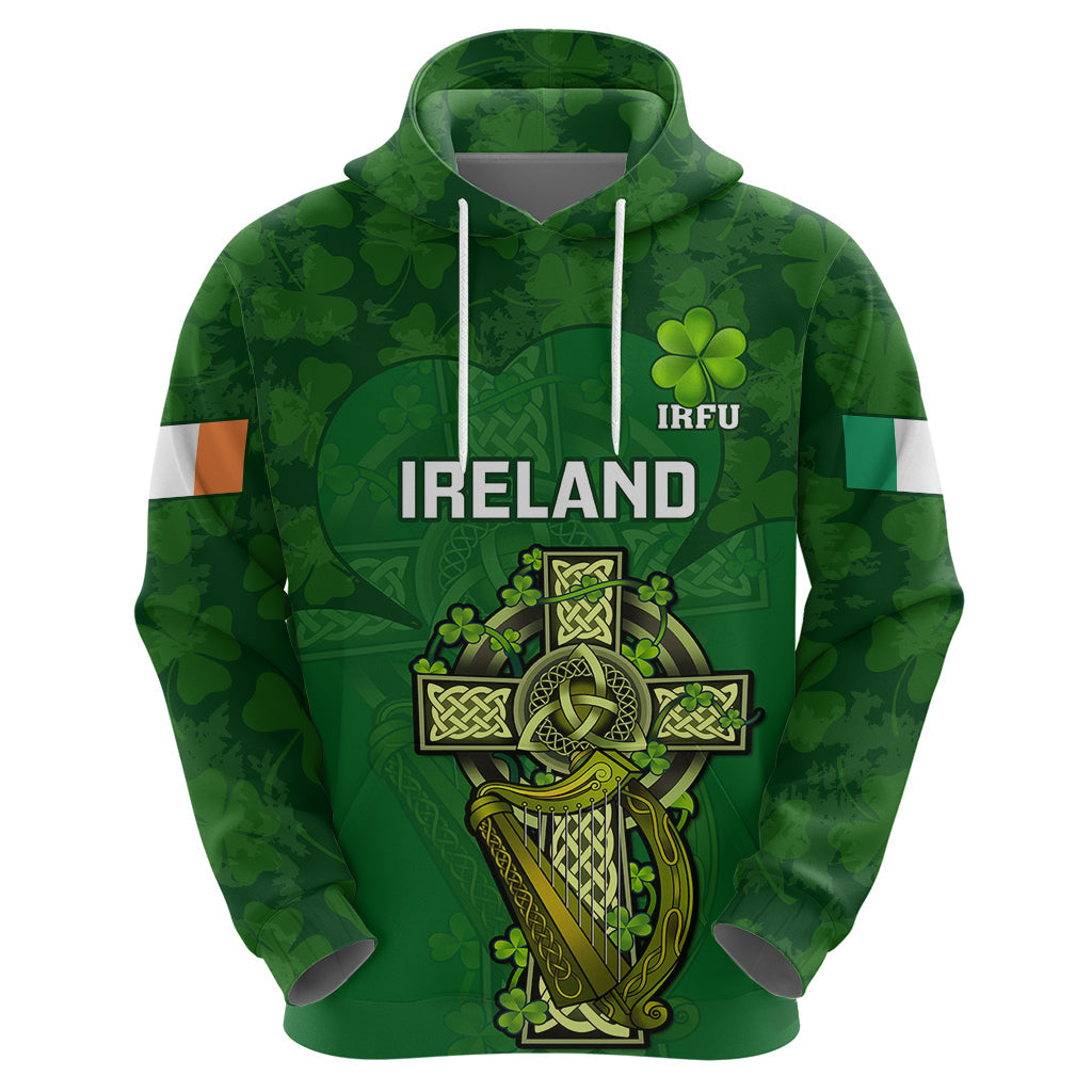 Custom Ireland Rugby Hoodie 2023 Word Cup Celtic Cross Go Champions Irish LT14