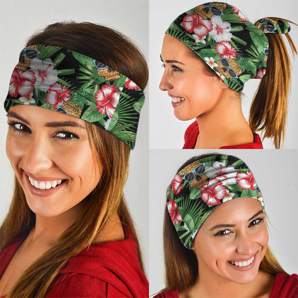 Pineapple Skull Aloha Hawaii Neck Gaiter Summer Vibes Tropical Seamless Pattern LT14