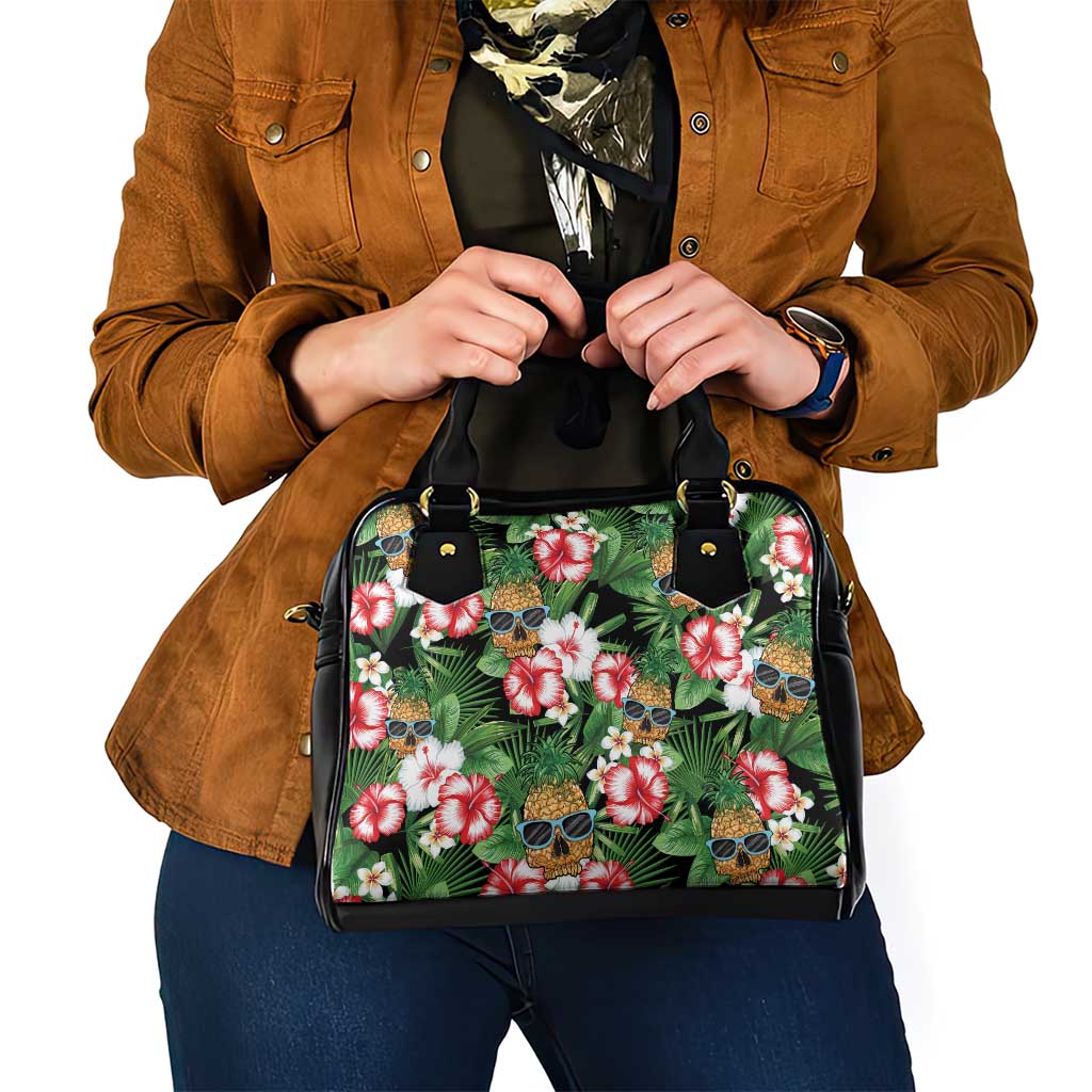 Pineapple Skull Aloha Hawaii Shoulder Handbag Summer Vibes Tropical Seamless Pattern LT14