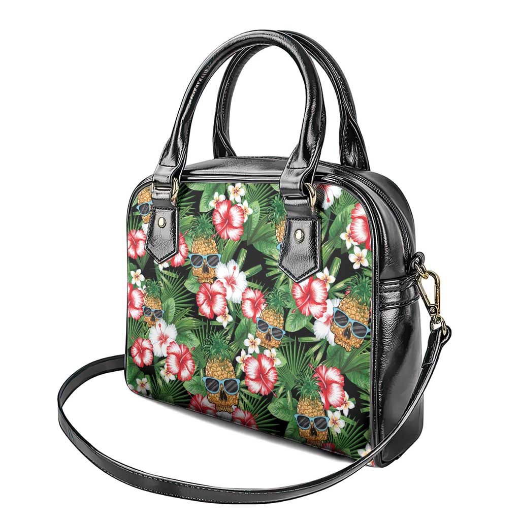 Pineapple Skull Aloha Hawaii Shoulder Handbag Summer Vibes Tropical Seamless Pattern LT14
