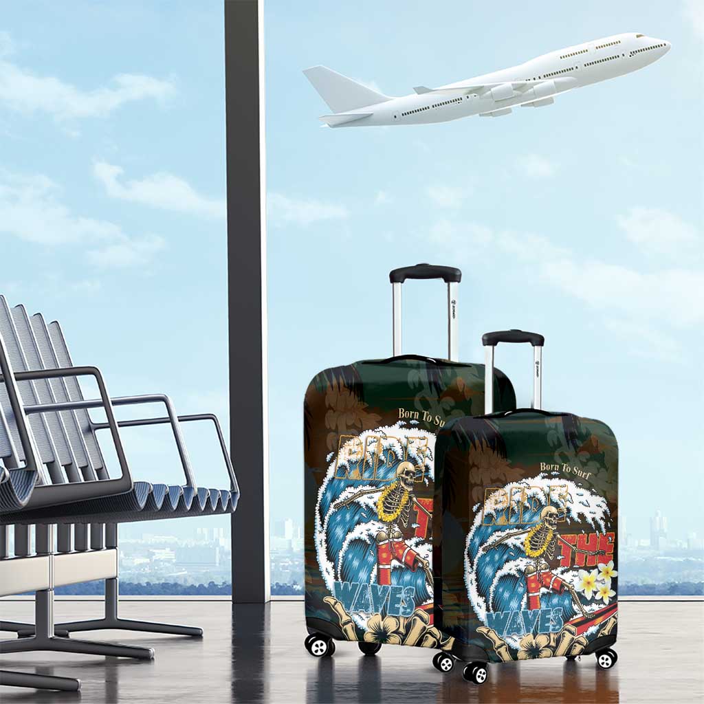 Aloha Hawaii Surfing Skull Luggage Cover Shaka Skeleton Ride The Waves LT14