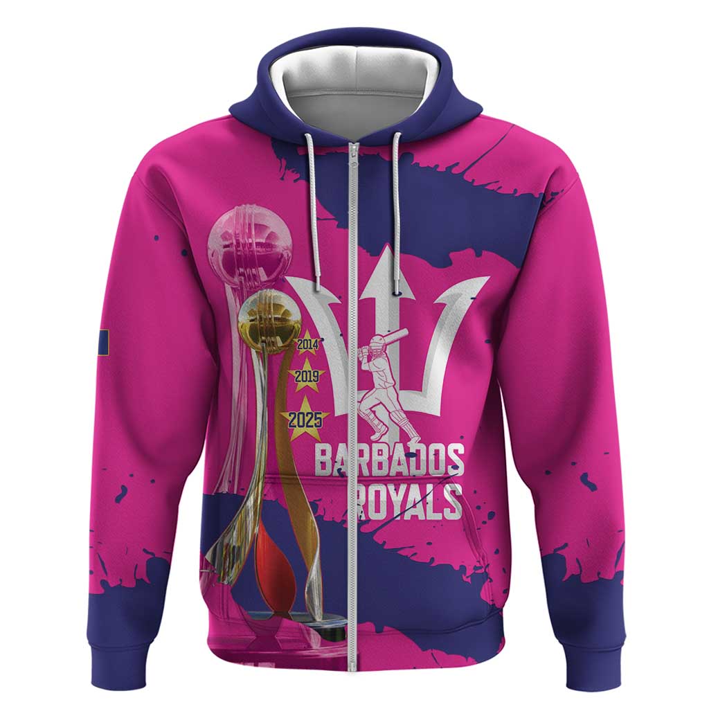 Barbados Royals Cricket Custom Hoodie 3rd Champions Trophy Proud - Pink LT14