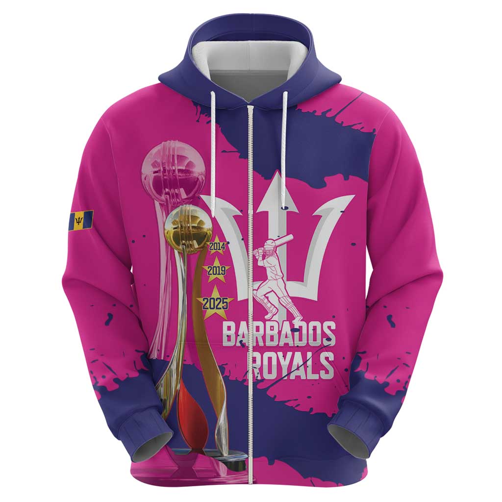 Barbados Royals Cricket Custom Hoodie 3rd Champions Trophy Proud - Pink LT14