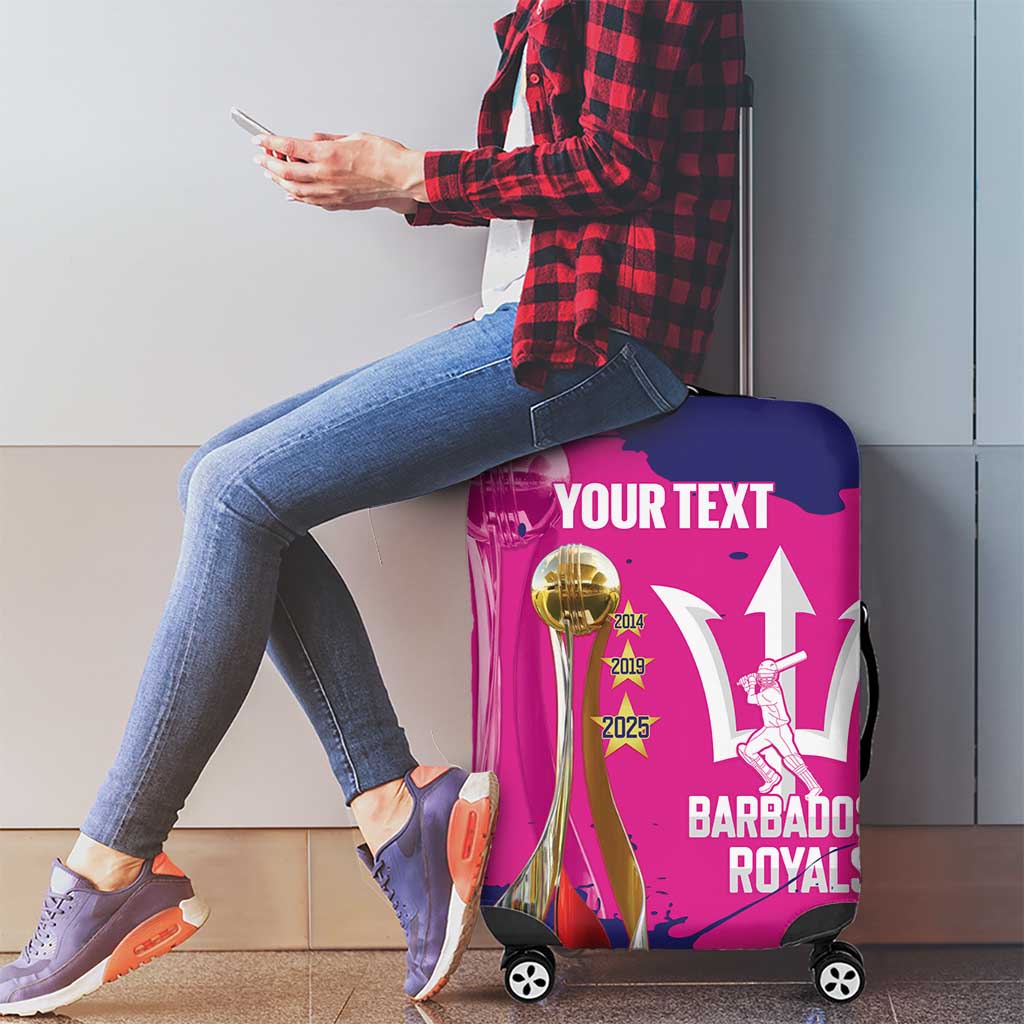 Barbados Royals Cricket Custom Luggage Cover 3rd Champions Trophy Proud - Pink LT14