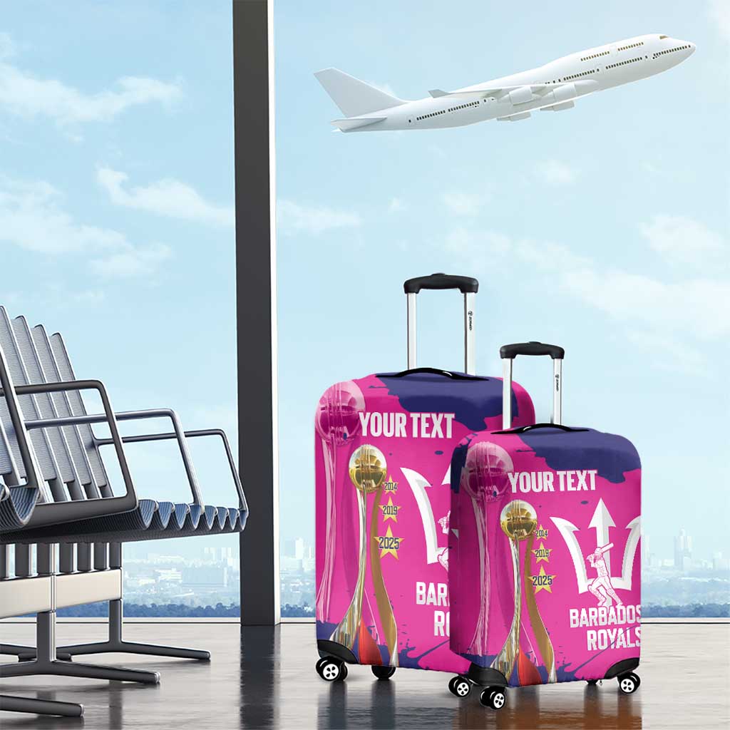 Barbados Royals Cricket Custom Luggage Cover 3rd Champions Trophy Proud - Pink LT14