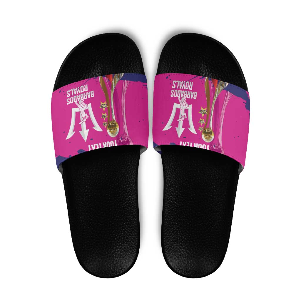 Barbados Royals Cricket Custom Slide Sandals 3rd Champions Trophy Proud - Pink LT14