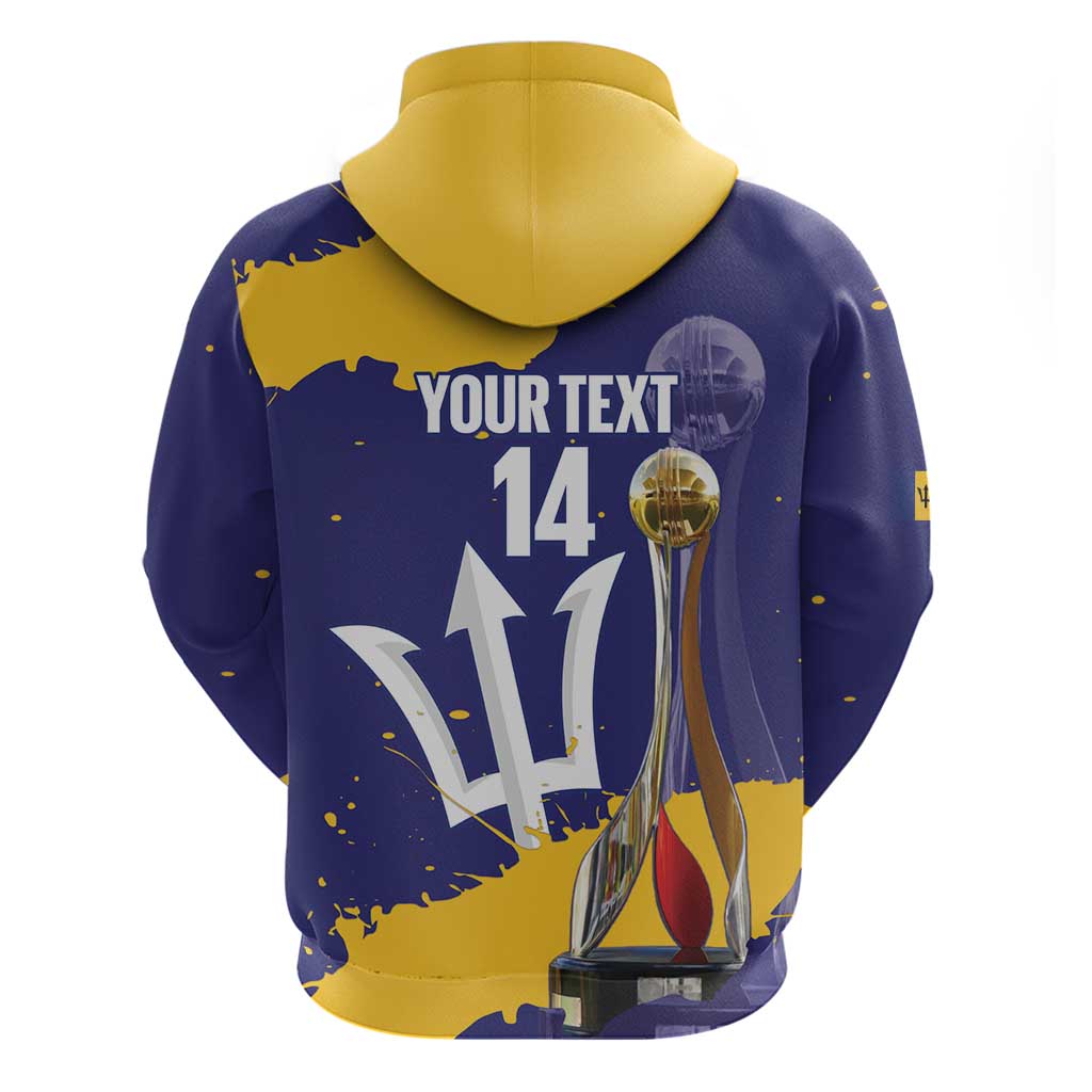 Barbados Royals Cricket Custom Hoodie 3rd Champions Trophy Proud - Blue LT14