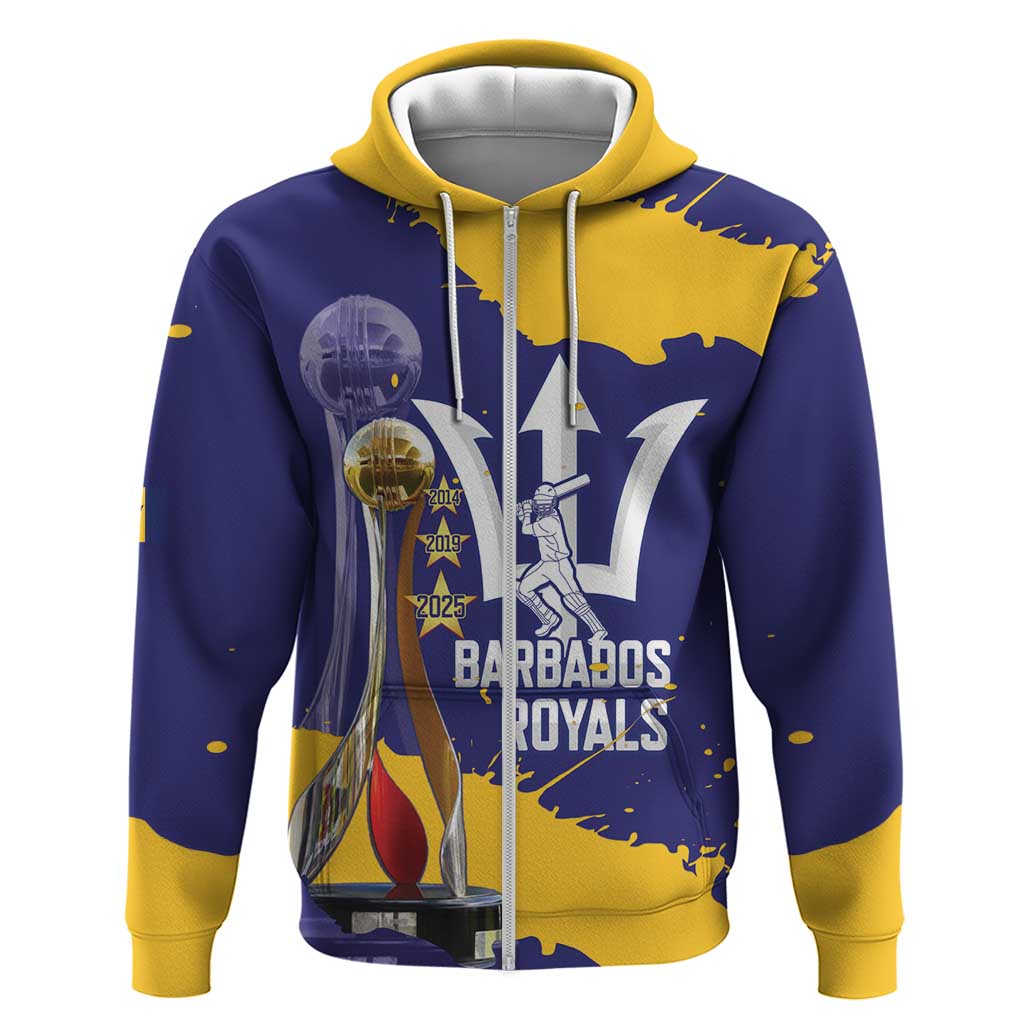 Barbados Royals Cricket Custom Hoodie 3rd Champions Trophy Proud - Blue LT14