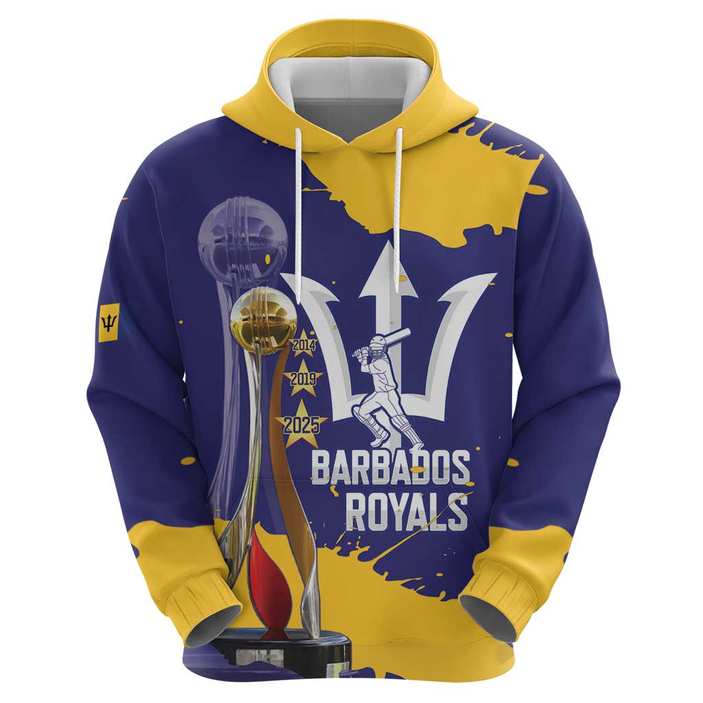 Barbados Royals Cricket Custom Hoodie 3rd Champions Trophy Proud - Blue LT14