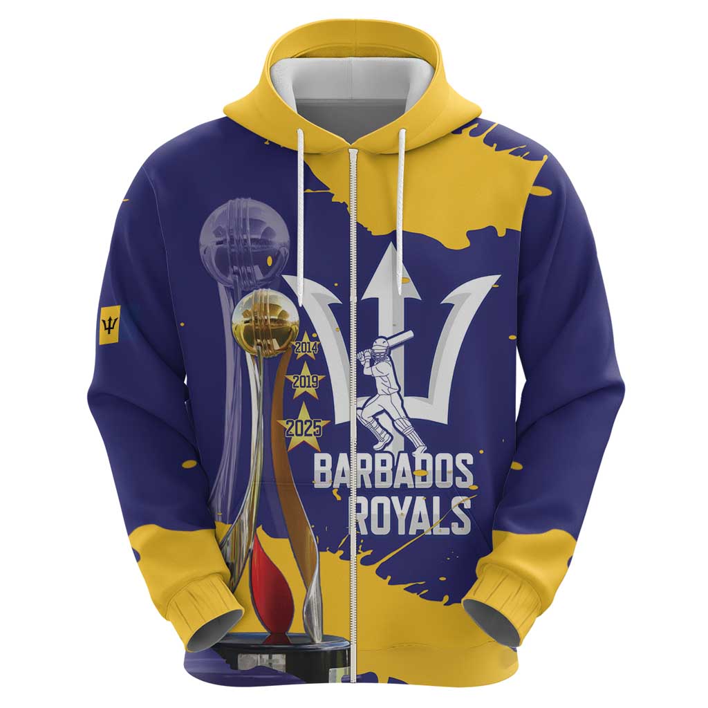 Barbados Royals Cricket Custom Hoodie 3rd Champions Trophy Proud - Blue LT14