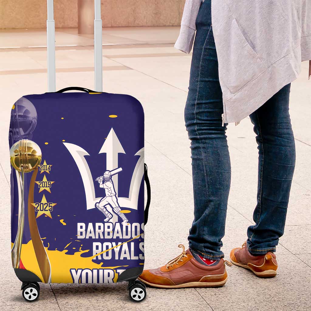 Barbados Royals Cricket Custom Luggage Cover 3rd Champions Trophy Proud - Blue LT14