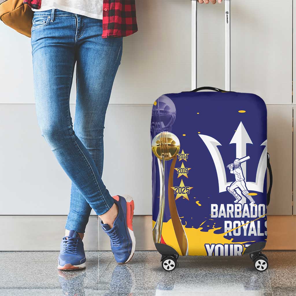 Barbados Royals Cricket Custom Luggage Cover 3rd Champions Trophy Proud - Blue LT14