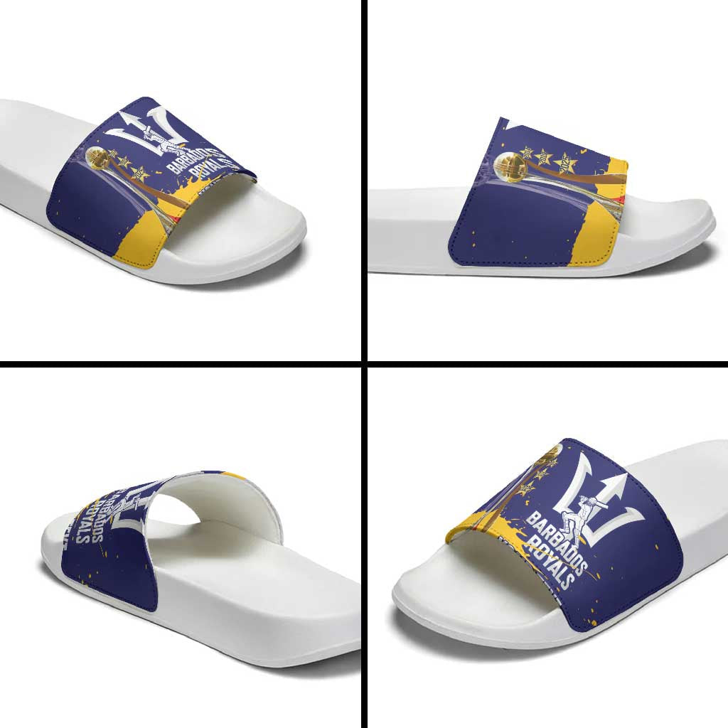 Barbados Royals Cricket Custom Slide Sandals 3rd Champions Trophy Proud - Blue LT14