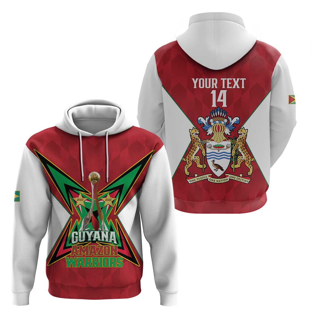 Amazon Warriors Guyana Cricket Custom Hoodie 2025 2nd Champions Proud LT14